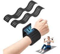 Inlisy 2 Pcs Adjustable Magnetic Ankle & Wrist Weights for Women & Men - 1lb Each, Perfect for Walking, Yoga, Swimming, and Pilates(Black)
