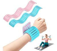 Inlisy 2 Pcs Adjustable Magnetic Ankle & Wrist Weights for Women & Men - 1lb Each, Perfect for Walking, Yoga, Swimming, Pilates (Pink and Blue)