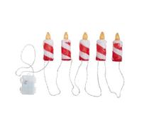 Inlit Ice Led Acrylic Flickering Candle Lights Set Of 5