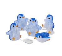 Inlit Ice Led Acrylic Penguin Lights Set Of 5
