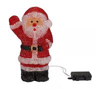 Three Kings Acrylic Ice Effect Santa LED Light Figure in Multicolor, Size 28cm | Charlies