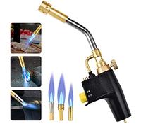 InLoveArts Heat Propane mapp Torch 3 Replaceable Nozzles Multi Purpose High Intensity Trigger Start Torch,Multifunction High Intensity Trigger with 3 Nozzles/Tips CGA 600, Gas Cylinders not Included