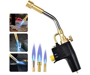 InLoveArts Heat Propane mapp Torch 3 Replaceable Nozzles Multi Purpose High Intensity Trigger Start Torch,Multifunction High Intensity Trigger with 3 Nozzles/Tips CGA 600, Gas Cylinders not Included