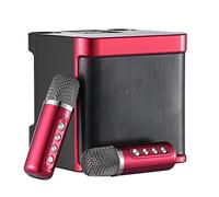 InLoveArts Karaoke Machine, 20-Watt Portable Karaoke Machine for Kids and Adults Bluetooth Speaker, 2 Wireless Microphones, PA System and Karaoke Song Mode, Red