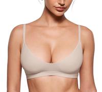 INLYRIC Women's Inbarely Soft Scoop Bralette Unlined Vanilla White L