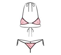 inlzdz Adult Extreme Swimwear Two Pieces Micro Mini Bikinis Micro Bikini Set Swimming Costume Tiny Bikini