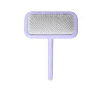 Inlzdz Bristle Pet Brush For Dogs Cats Grooming Brush For Short Long Hair Gentle Tool Removes Floating Hair Purple L