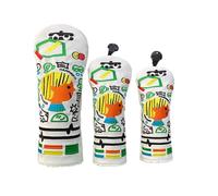 inlzdz Classic Embroidered Golf Club Sleeve Sturdy Protective Head Cover Universal Compatibility Driver Fairway UT Hybrid Equipment 1 3/5 UT One Size