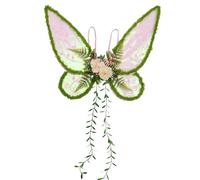 inlzdz Fairy Wings Set For Adult Gradient Sheer Elf Wings Flower Crown Forest Fairy Wand Cosplay Props For Halloween Party 1Pc Pink One Size