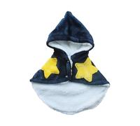 inlzdz Fast Drying Dog Bathrobe For Small Dogs Super Absorbent Pet Towel Coat With Hood Easy To Clean After Shower Or Swim Navy Blue L