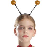 inlzdz Glitter Alien Antenna Headband Lighting Up Ball Boppers Martian Headband Costume Accessory Orange One Size