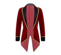 inlzdz Kids Baby Boys Prince Halloween Cosplay Costume Vintage Court Velvet Blazer Tailcoat Tuxedo Suit Jacket Burgundy 5-6 Years