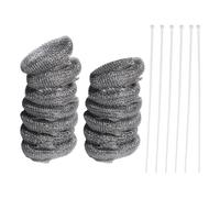 Inlzdz Lint Traps for Washing Machine Hose Stainless Steel Lint Snare Traps Laundry Mesh Washer Hose Filter with Cable Ties Silver 12Pcs One Size