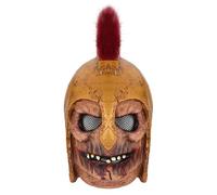 inlzdz Medieval Gladiator Helmet Spartan King Leonidas Knight Helmet Spartan Roman Halloween Headwear Gold One Size