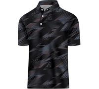 inlzdz Men's Golf Collared Shirt with Buttons, Plaid Pattern, Trend 3D Digital Printing, Short Sleeves, Loose & Simple Casual Type T S