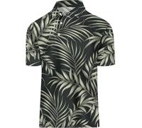 inlzdz Men's Golf Collared Shirt with Buttons, Plaid Pattern, Trend 3D Digital Printing, Short Sleeves, Loose & Simple Casual Type P XL
