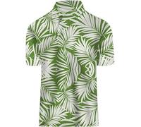 inlzdz Men's Golf Collared Shirt with Buttons, Plaid Pattern, Trend 3D Digital Printing, Short Sleeves, Loose & Simple Casual Type U L