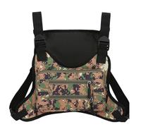 Inlzdz Multifunctional Vests for Men Women Chest Pack for Sports Chest Bag Running Hiking Cycling Camouflage Green One Size