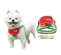 inlzdz No-pull Dog Harness For Dogs Adjustable Step-in Vest With Leash Set Reflective Breathable Mesh Escape-proof Pet Harnesses Apple XXS