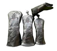 inlzdz Scorpion Centipede Golf Wood Cover - Spider Styled Club Head Protector Black 4Pcs/Set One Size