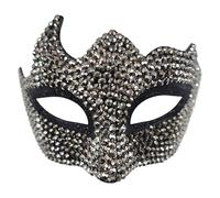 inlzdz Sparkly Rhinestone Half-face Eagle-beak Mask Masquerade Mask Venetian Party Mardi Gras Halloween Masks Coffee Horn Type One Size