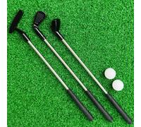 inlzdz Stainless Steel Mini Golf Putter Set Desktop Mini Golf Game Decor Office Table Putting Training Toy Silver One Size