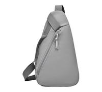 inlzdz Trendy Korean Fashion Chest Bag Light Outdoor Sport Sling Pack Basic Daily Phone Storage Pouch Grey One Size