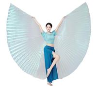 inlzdz Women's Belly Dance Costume Worship Angle Wings (no Stick) For Halloween Performance Adult White One Size