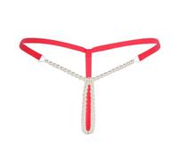 inlzdz Womens Sexy Pearl Bikini Massage G-Strings Thong Panties Knicker Lingerie Underwear Hot Pink One Size