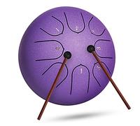 INMAKER Steel Tongue Drum 8 Note 6 Inch C-Key Steel Drum Percussion Instrument with Drum Sticks Music Book for Adult Kid Musical Education Yoga…