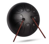 INMAKER Steel Tongue Drum 8 Note 6 Inch C-Key Steel Drum Percussion Instrument with Drum Sticks Music Book for Adult Kid Musical Education Yoga…