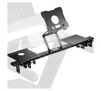 INMAKER Treadmill Desk Attachment, Universal Treadmill Laptop Holder Adjustble Height Width Commercial Version, Aluminum Laptop Stand for Treadmill with Tray