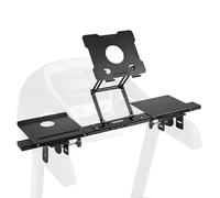 INMAKER Treadmill Desk Attachment, Universal Treadmill Laptop Holder Stand | Adjustable Height and Width, Aluminum Stand with Tray, Matte Black