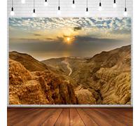 InMemory Desert Canyon Backdrop Photography Background Judean Desert Sunrise Sunset Rugged Rocky Valley Scenery Tapestry Banner Travel Hiking Party Decorations Photo Studio Props 7x5ft