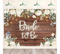 InMemory Wood Floral Bride to Be Bridal Shower Backdrop Rustic White Flowers Bachelorette Engagement Wedding Miss to Mrs Party Decorations Banner Photography Background 6x4ft
