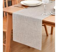 Inmerget Farmhouse Rustic Textured Table Runner 33x153 cm, Brown