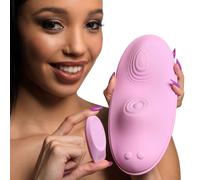 INMI The Pulse Slider 28X Pulsing & Vibrating Silicone Pad w/Remote for Women & Couples. Waterproof and Rechargeable Pad, Hands-Free Stimulation. 4 Piece Set, Pink.