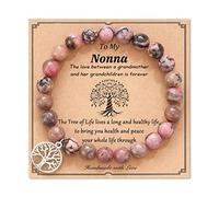 INMOFN Tree of Life Bracelet Women’s Link Charm Beads Bracelets Gift for Nonna Birthday Christmas Wedding Mothers' Day