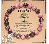 INMOFN Tree of Life Bracelet Women’s Link Charm Beads Bracelets Gift for Teacher Birthday Christmas Wedding Mothers' Day Gift