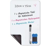 INMORVEN A5 Small White Board Dry Erase Menu Planner, 8"x6" Magnetic Small Dry Erase Board for Fridge Grocery List, Refrigerator White Boards to Do List, with Markers and Eraser