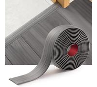 INMOZATA 1.2M Self-Adhesive Vinyl Flooring Threshold Transition Strip, Flat Laminate Profile Edge Trim Strip for Joining Floor Gaps (4cm, Grey)