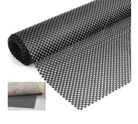 INMOZATA 100 x 150 cm Multipurpose Non Slip Mat, Thick 400gsm Rug Padding Underlay, Large Anti Slip Gripper Roll, Shelf Drawer Liner, for Carpet Car Roof Home Office, Black