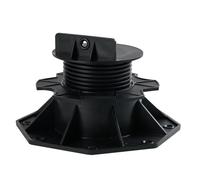 INMOZATA 10pcs Adjustable Decking Pedestal Deck Foundation Base Support Riser Bearing Support for Floating Deck Platform Deck Floor Height Adjustment Raising from 60mm to 135mm,Black