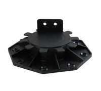 INMOZATA 10pcs Adjustable Decking Pedestal Deck Foundation Base Support Riser Bearing Support for Floating Deck Platform Deck Floor Height Adjustment Raising from 30mm to 60mm,Black