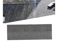 INMOZATA 14pcs/2.03sqm Asphalt Roof Shingles, Thickness 5.2mm Self-Adhesive Roofing Felt Tiles for Roof Sheds, Weather Resistant Waterproof Roofing Tiles(Black, Three-dimensional Square)
