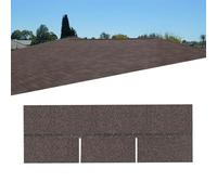 INMOZATA 18pcs Asphalt Roof Shingles, 2.61sqm Self-Adhesive Roofing Felt Shingles Tiles for Roof Sheds, Weather Resistant Waterproof Roofing Tiles(Coffee Brown)
