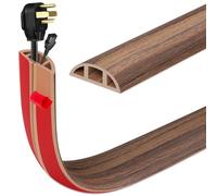 INMOZATA 1M Cable Cover Self-Adhesive Flexible PVC Cable Protector Wire Covers for Cables,Protect Cables and Prevent Trip Hazards Suitable for Home Office Warehouse Garages (Brown Wood Grain)