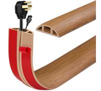 INMOZATA 1M Cable Cover Self-Adhesive Flexible PVC Cable Protector Wire Covers for Cables,Protect Cables and Prevent Trip Hazards Suitable for Home Office Warehouse Garages (Yellow Oak Grain)