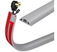 INMOZATA 1M Cable Cover Self-Adhesive Flexible PVC Cable Protector Wire Covers for Cables,Protect Cables and Prevent Trip Hazards Suitable for Home Office Warehouse Garages (Grey)
