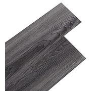 INMOZATA 36Pcs Self-Adhesive PVC Flooring Planks Floorboard Planks Waterproof Floor Wall Stickers for Kitchen Bathroom Home Floor Tile (Dark Grey)